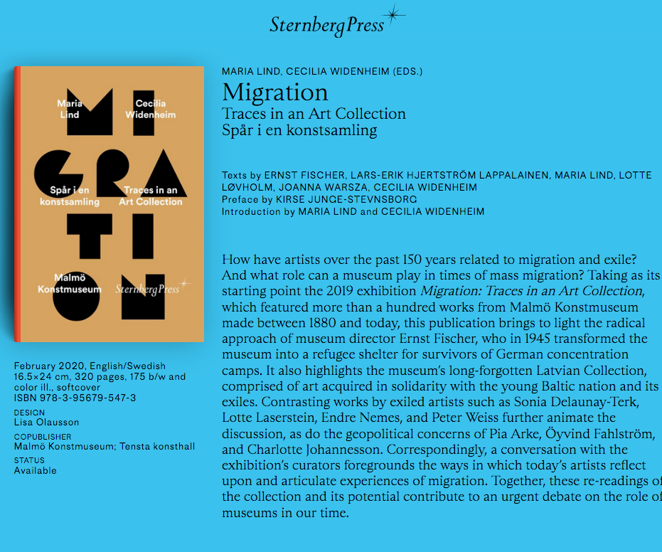 Sternberg Press: Migration - Traces in an art collection