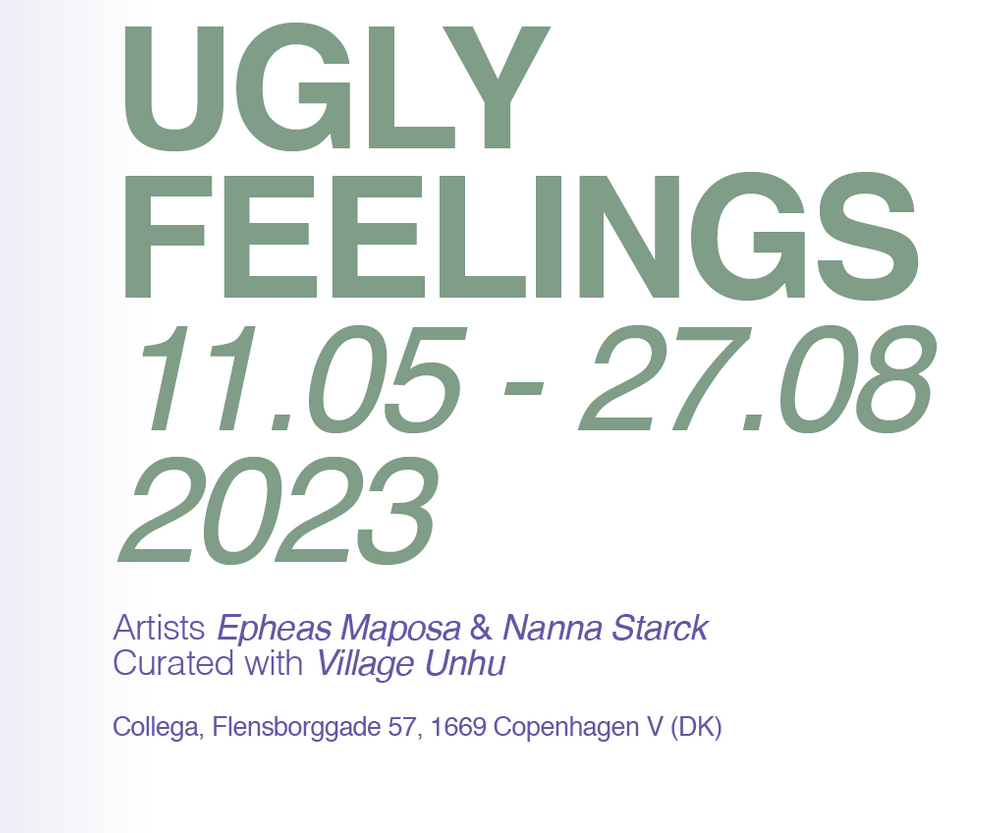 Curatorial text: Ugly Feelings, Collega x Village Unhu